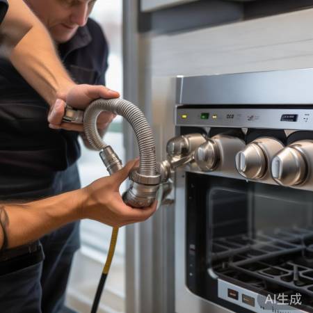 燃气灶接口管道连接检查