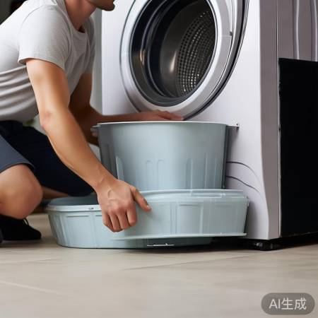 洗衣机底后壁,找机上盆安装位