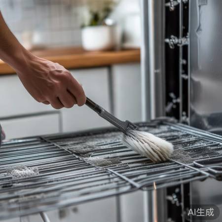 冰箱散热器定期清理，通风良好。