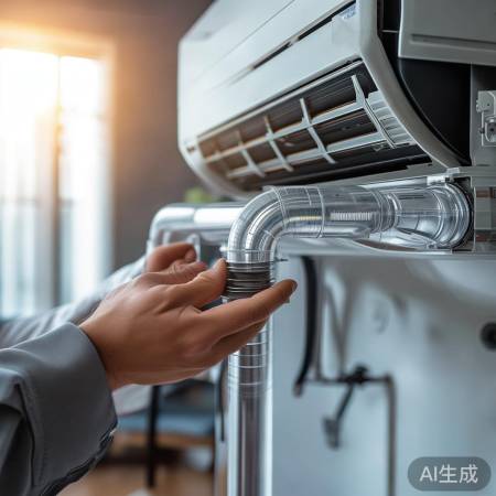 空调安装,确保管路畅通