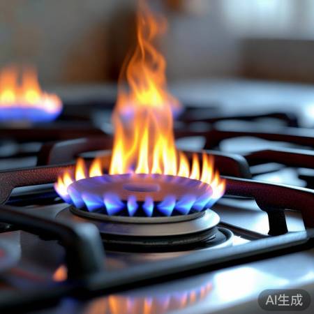 燃气灶火焰异常,调压或清洁解决
