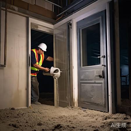 防盗门灌水泥，安全有保障。