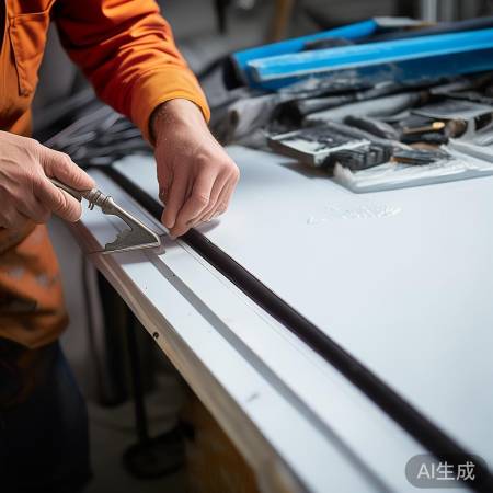 撬开密封胶,轻柔无损面板