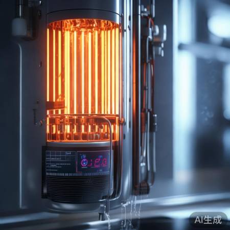 自动调温热水器,智能控温。