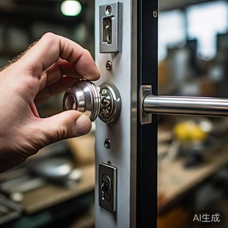 安装把手,锁体连接灵活。