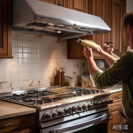 轻松开启油烟机检修口，清洁无忧