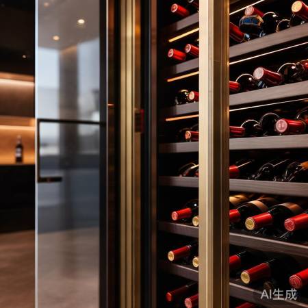 指纹锁红酒柜，人性化设计，安全