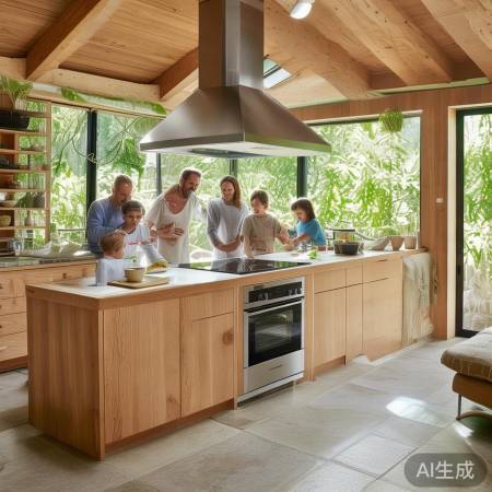 绿色家居新选择:集成灶橱柜!