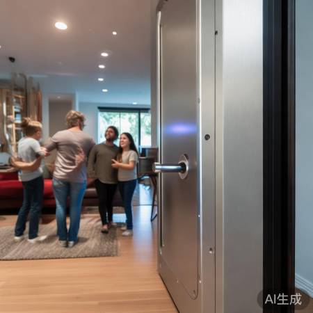 智能家居潮,防盗门升级,展架稳