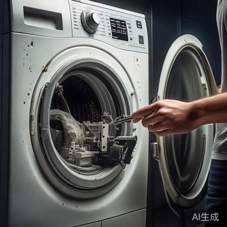 洗衣机内零件松动,可拧紧除噪音