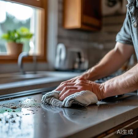 抽油烟机每周清洗，湿布擦表面防