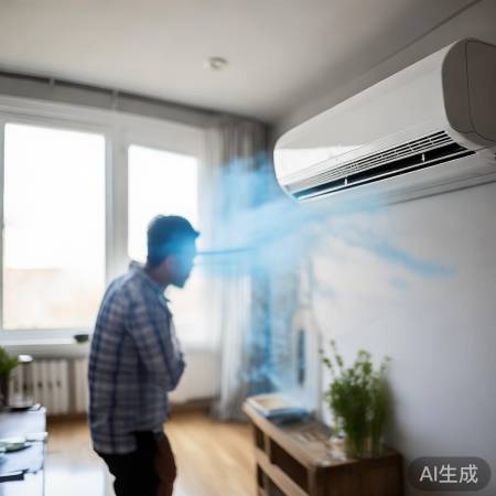 调试空调，检查出风正常