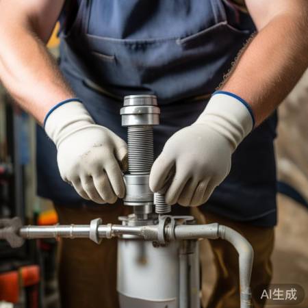 “卸螺纹接头,护手砂纸净螺纹”