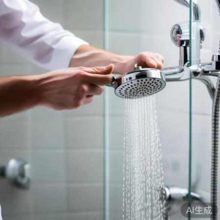 选对喷头，方向正确，检查无漏。