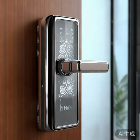 指纹锁体图，触摸便捷，个性图案