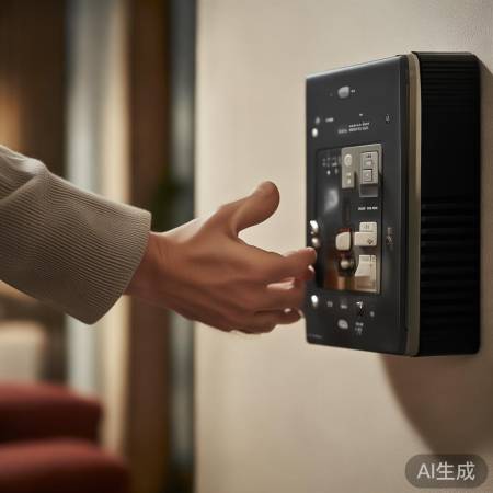 壁挂炉开关在面板或侧面,掀盖可