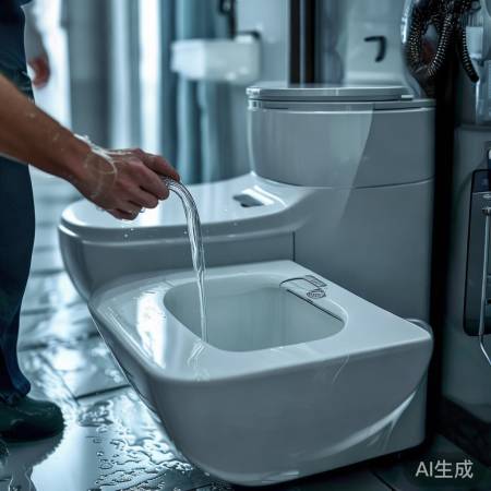 智卫马桶，水冲检查，功能测试。