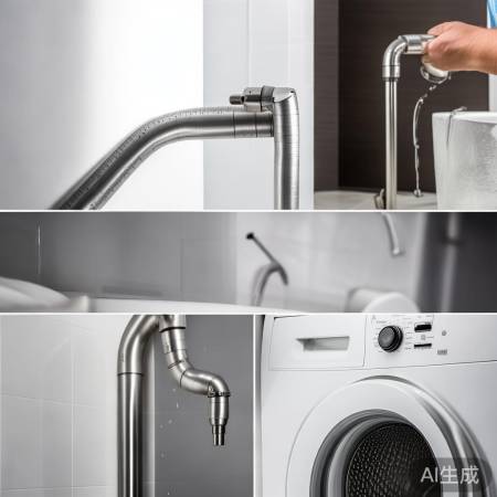 安装弯头管，牢固连接洗衣机龙头