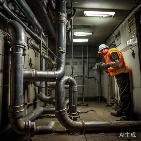 定期检查管道牢固，防止损坏影响