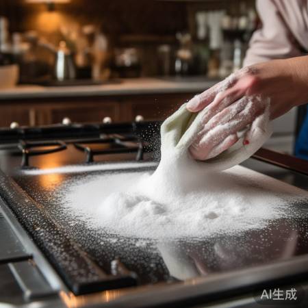 灶台清洁小苏打,油污一扫光