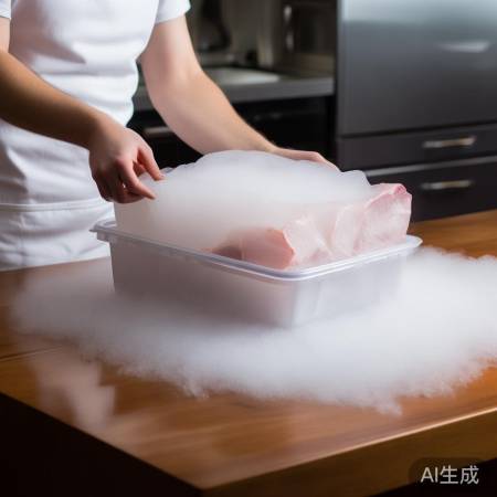 干冰降鲜肉温,密封防泄漏。