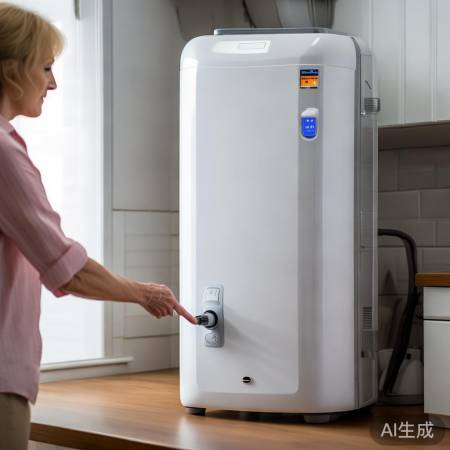 安全用电,电热水器拔插头!