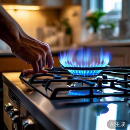 燃气灶风门调,火更稳。