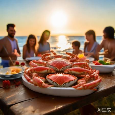 螃蟹美味需适量,过敏者需小心。