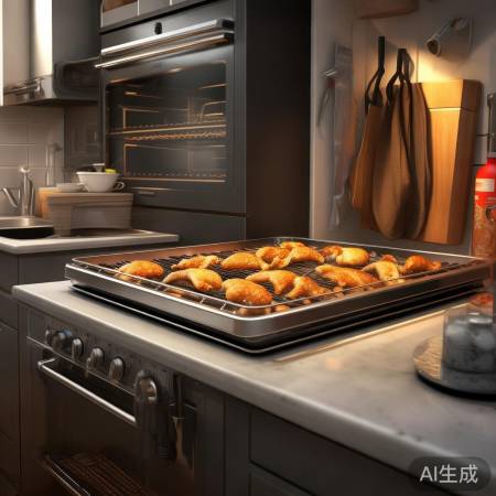 烤鸡翅需注意安全，防火不离人。