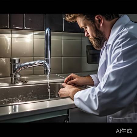 检查消毒柜排水管，防止漏水堵塞