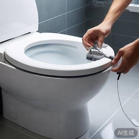 连接马桶盖电源，牢靠接插座