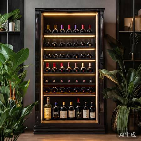 酒柜搭配:灯光、分类、绿植点缀