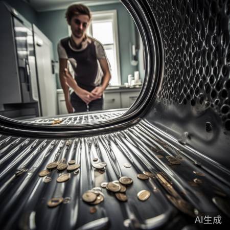 洗衣机内部清理,无杂物。