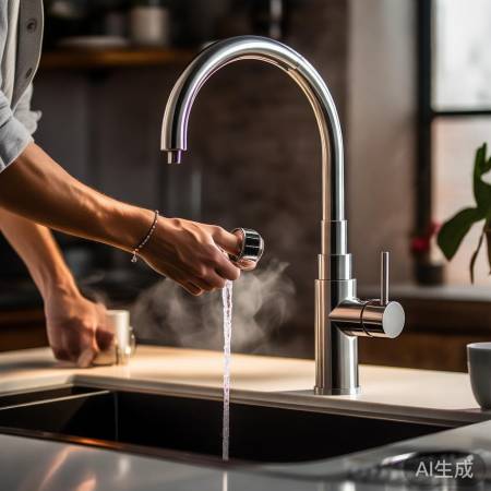 微调旋钮,水温适中。