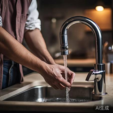 调节水阀,观察水温,耐心调整至