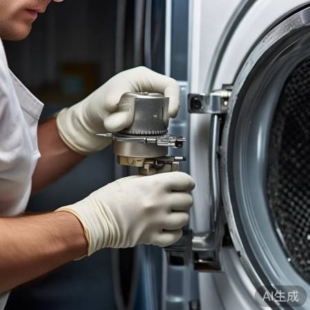 拆解洗衣机，卸进水阀。