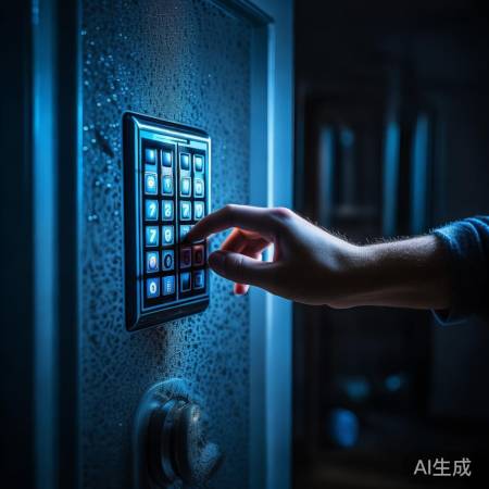轻触密码盘，保险柜解锁。