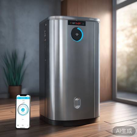 新型强排热水器,节能智能遥控。