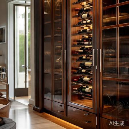 嵌入式酒柜，融入家居，容量佳。