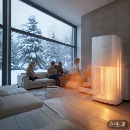 节能环保,空气能热泵暖流。
