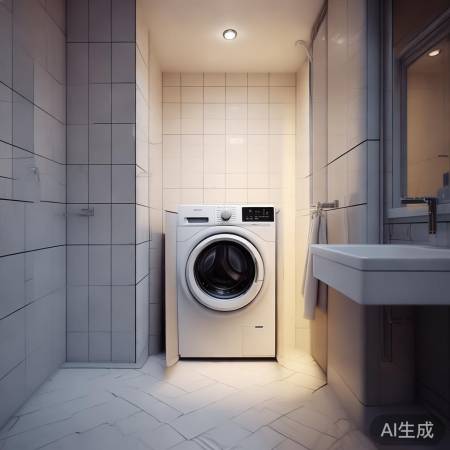 小卫浴室洗衣巧摆放