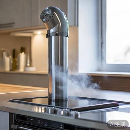 安装新烟道,测试集成灶通风