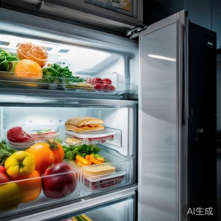 冰箱分层,上下冷,水果熟食间。