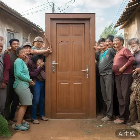 XX防盗门关爱贫困，公益安装暖