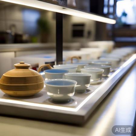 茶具摆放,消毒隔距佳