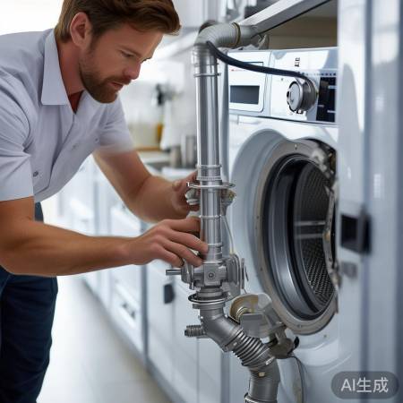 关闭排水阀,拆排水管橡胶圈