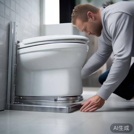 “精准安装移位器，稳固马桶基础