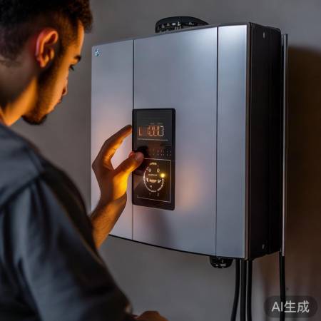 壁挂炉水位检查,正常范围。