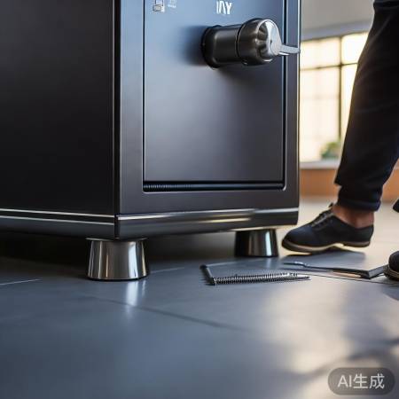 安装DAYI保险柜,固定底脚,