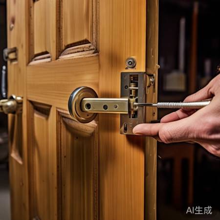 安装新锁,尺寸对,螺丝固定,门